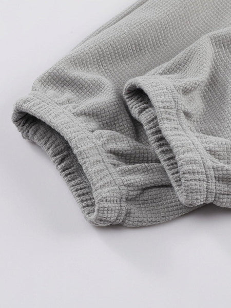 Chic Solid Tie-Front Slant Pocket Casual Loose Pants