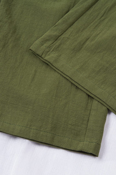 Slim Fit Cotton Women's Pants with Drawstring Waist and Slant Pockets
