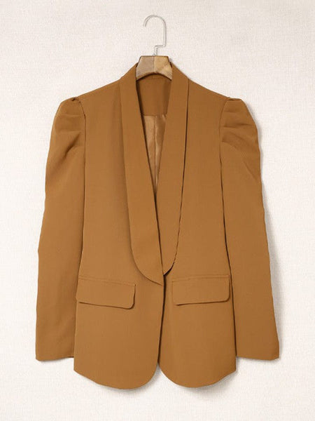 Timeless Elegance Womens Solid Open Front Blazer