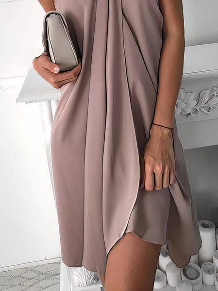 Women's Halter Style Loose Irregular Dress for Casual Chic