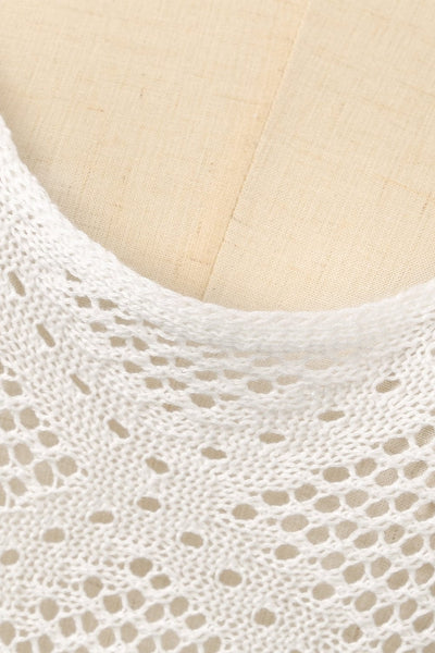 Hollow Knitting Long Sleeved Sweater - Raglan - Barcelet - Bare - Sabrina - Scoop