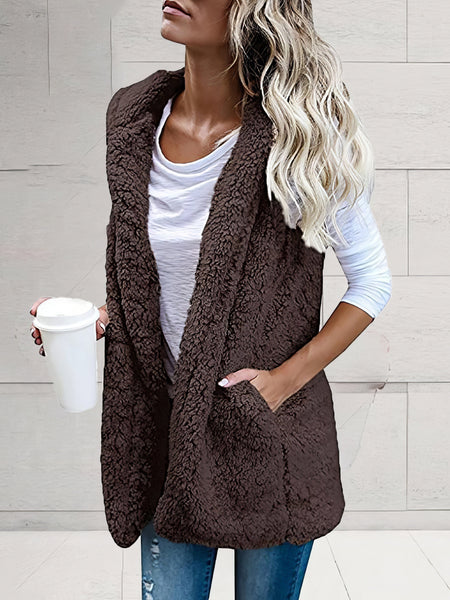 Women's Winter Fluffy Hooded Vest made for easy styling and wardrobe coordination, with premium-like structure and finish.