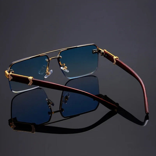 Unisex Rimless Rectangle Sunglasses