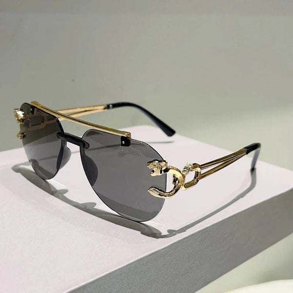 Rimless Pilot Gradient Sunglasses