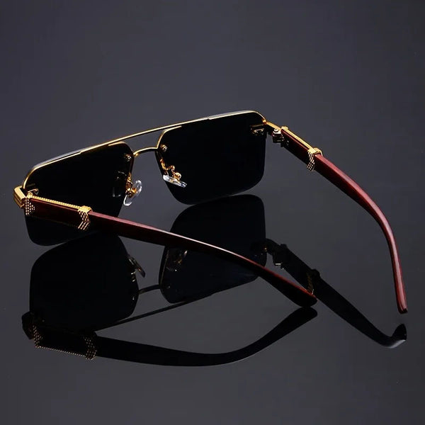 Unisex Rimless Rectangle Sunglasses
