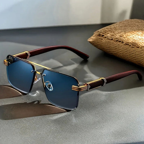 Unisex Rimless Rectangle Sunglasses