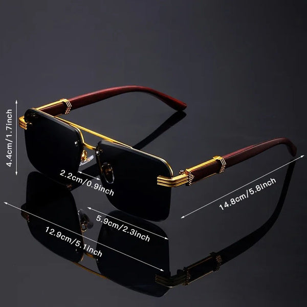 Unisex Rimless Rectangle Sunglasses