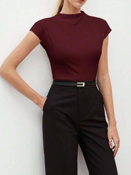 Women's Turtleneck Knit Pullover Top