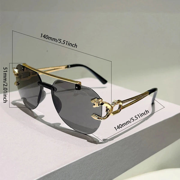 Rimless Pilot Gradient Sunglasses