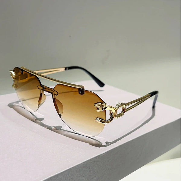 Rimless Pilot Gradient Sunglasses
