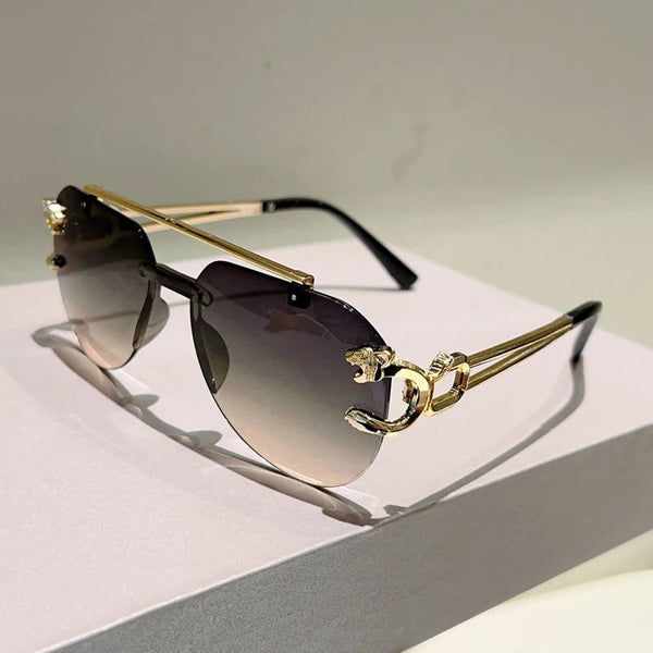 Rimless Pilot Gradient Sunglasses