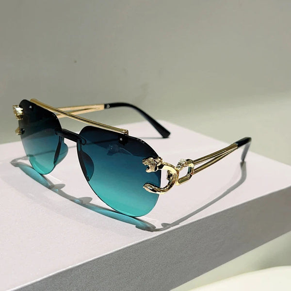 Rimless Pilot Gradient Sunglasses