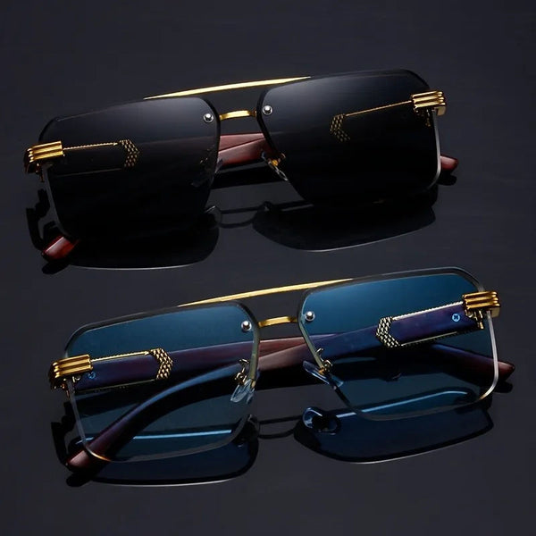 Unisex Rimless Rectangle Sunglasses