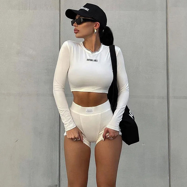 Women's Two-Piece Sports Shorts Set