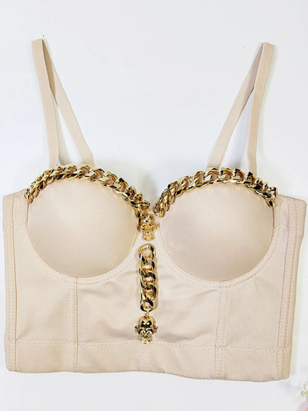 Women's Metal Chain Corset Top
