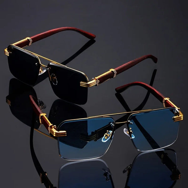 Unisex Rimless Rectangle Sunglasses