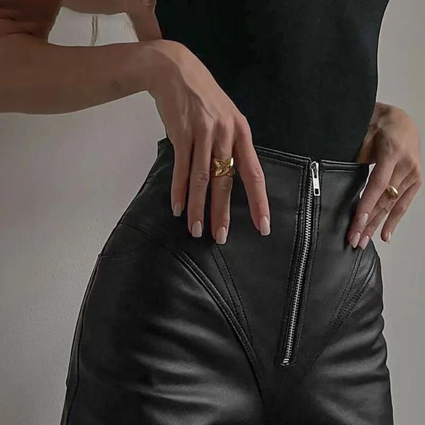 Women's Faux Leather Pencil Pants