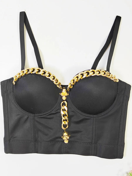 Women's Metal Chain Corset Top