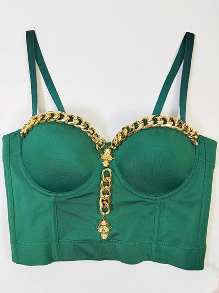 Women's Metal Chain Corset Top