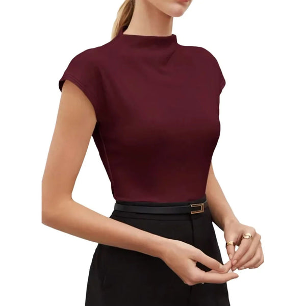 Women's Turtleneck Knit Pullover Top