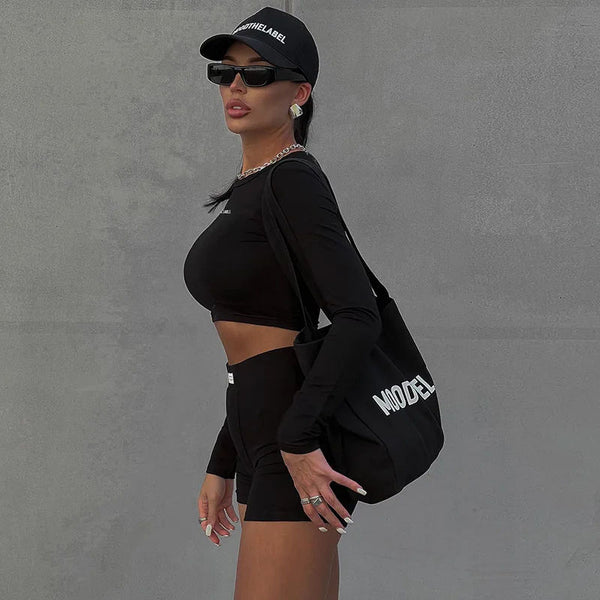 Women's Two-Piece Sports Shorts Set
