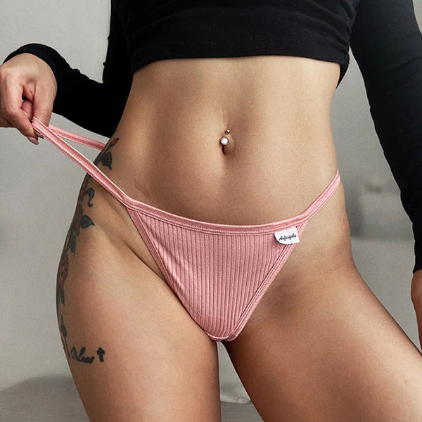 Women's Cotton Low-Rise Thong Underwear