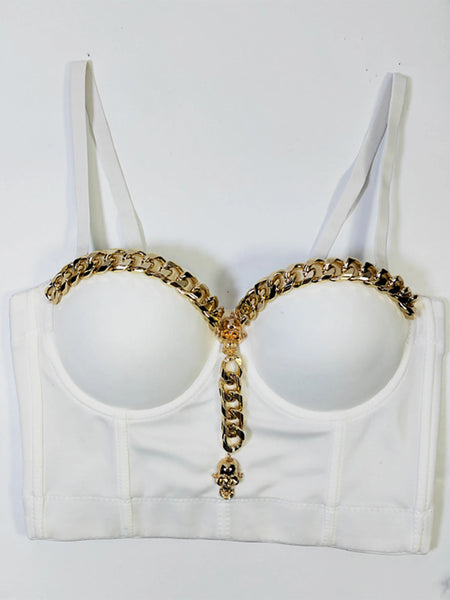 Women's Metal Chain Corset Top