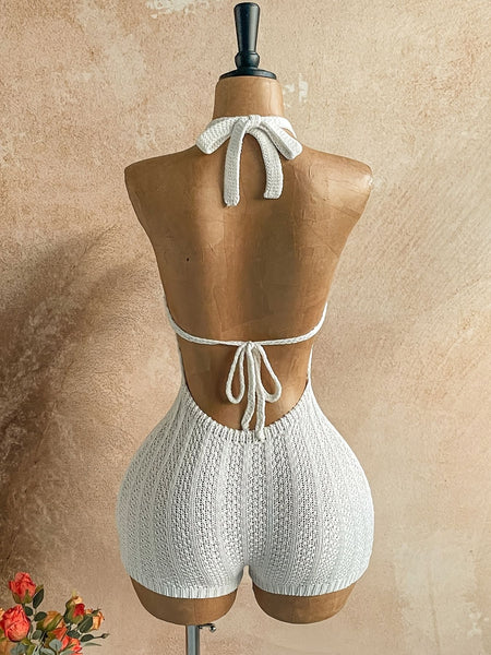 Women's Crochet Halter Jumpsuit