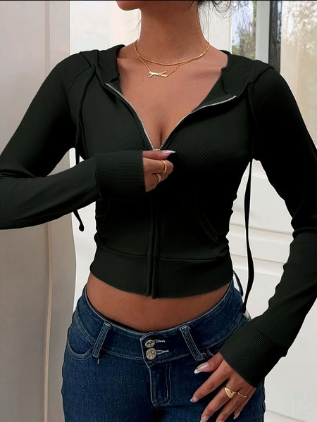 Women's Hooded Zip-Up Sport Jacket