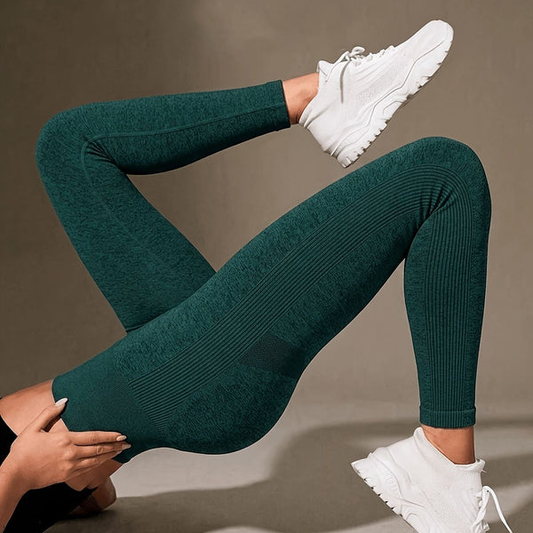 Women's Seamless Dark-Green Yoga Pants