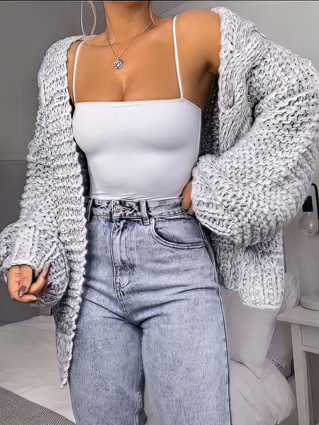 Chunky Knit Cardigan Sweater
