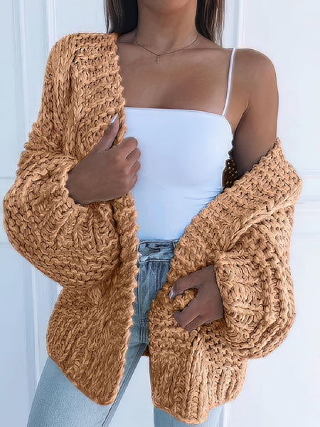 Chunky Knit Cardigan Sweater