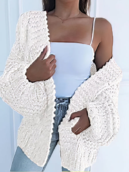 Knit Long Sleeve Loose Sweater Cardigan