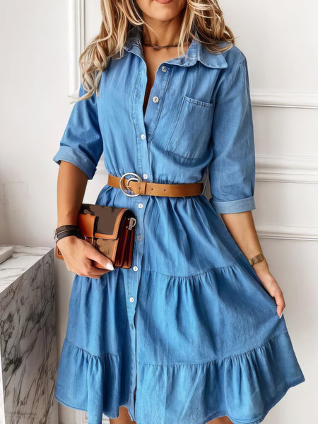 Women's Dark Wash Denim Dress in Blouses & Shirts