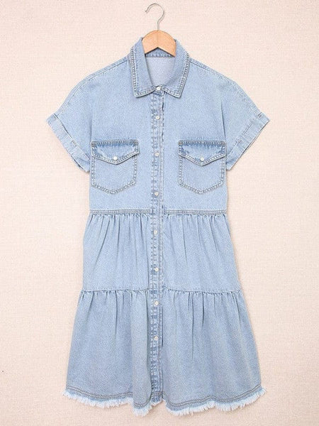 Women's Dark Wash Denim Dress in Blouses & Shirts