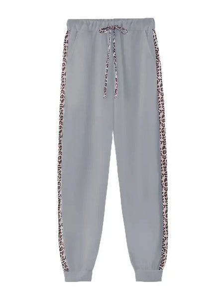 Women's Leopard Print Zip-Up Hoodie and High Waist Elastic Pants Two-Piece Set with practical styling and dependable silhouette control.