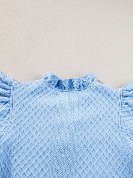 Women's Powder Blue Puff Sleeve Mini Dress in Mini Dresses