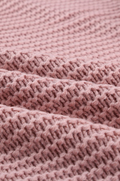 Loose Solid Twist Knit Casual Cardigan