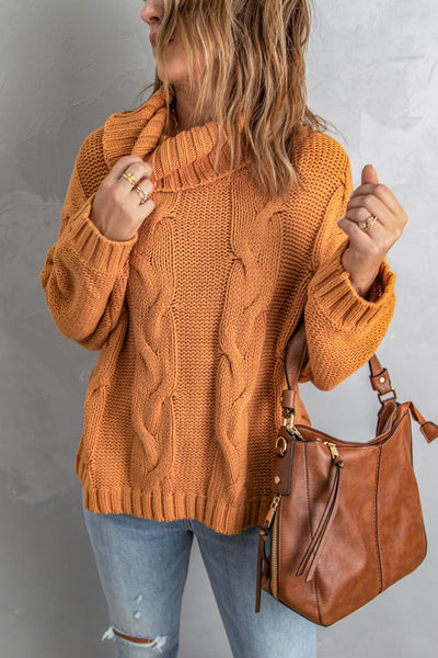 Loose Solid Twist Knit Casual Cardigan