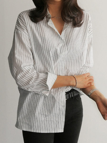 Women's Oversized Striped Shirt in Blouses & Shirts