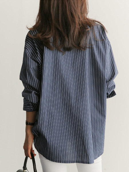 Women's Oversized Striped Shirt in Blouses & Shirts