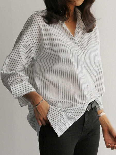 Women's Oversized Striped Shirt in Blouses & Shirts