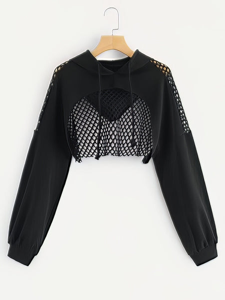 Green Cable Knit Cropped Sweater