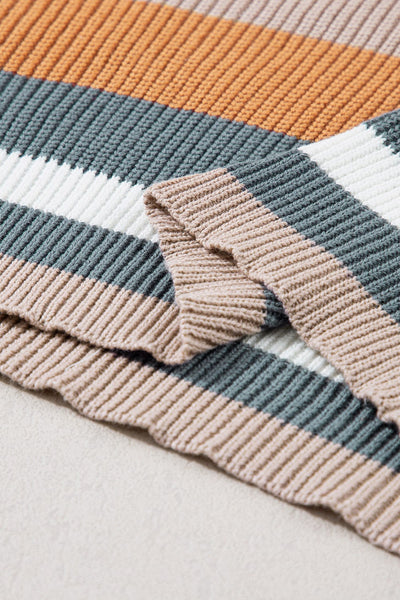 Women's Horizontal Striped Knit Sweater in Sweaters