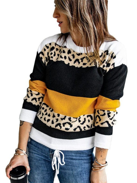 Women's Horizontal Striped Knit Sweater in Sweaters