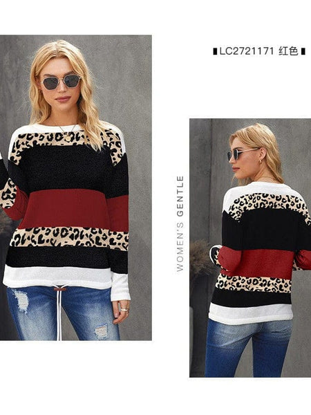 Women's Horizontal Striped Knit Sweater in Sweaters