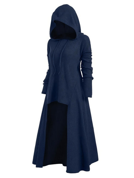 Night Knight Hooded High-Low Knit Coat Dress in Premium Cotton with practical styling and dependable silhouette control.