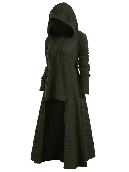 Night Knight Hooded High-Low Knit Coat Dress in Premium Cotton with practical styling and dependable silhouette control.