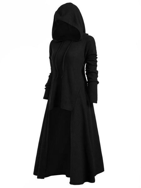 Night Knight Hooded High-Low Knit Coat Dress in Premium Cotton with practical styling and dependable silhouette control.