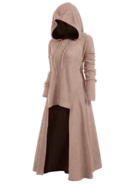 Night Knight Hooded High-Low Knit Coat Dress in Premium Cotton with practical styling and dependable silhouette control.